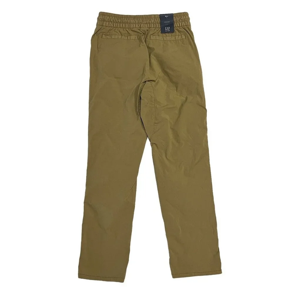NWT GAP Kids Boys Comfort Stretch Pants Sz LARGE Beige #494138